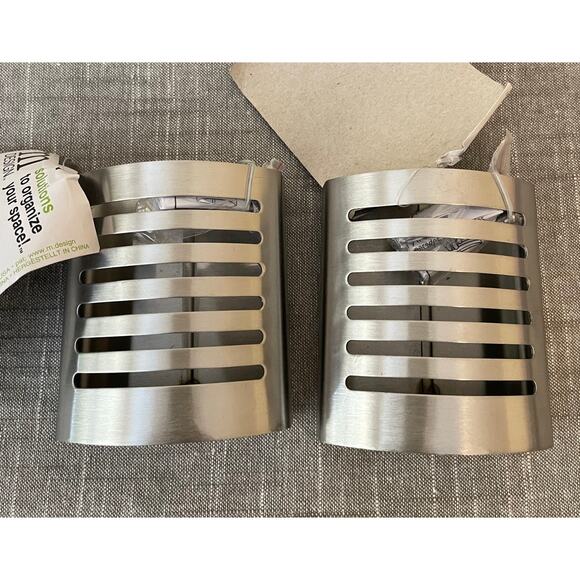 m Design 2 Metal Pen/Pencil Holders Cups - Picture 2 of 7